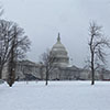 Snowy Kansas Capitol